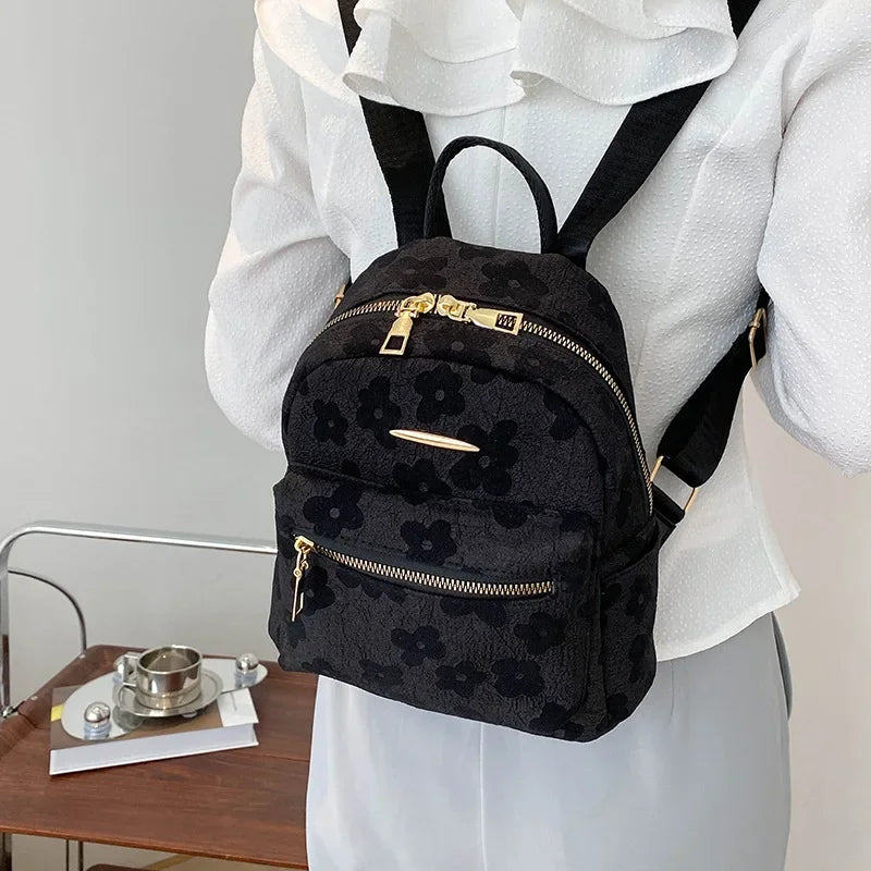 petit sac à dos femme en cuir imprimé