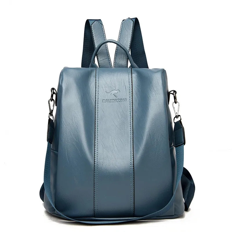 sac à dos antivol femme en cuir noir - Numa