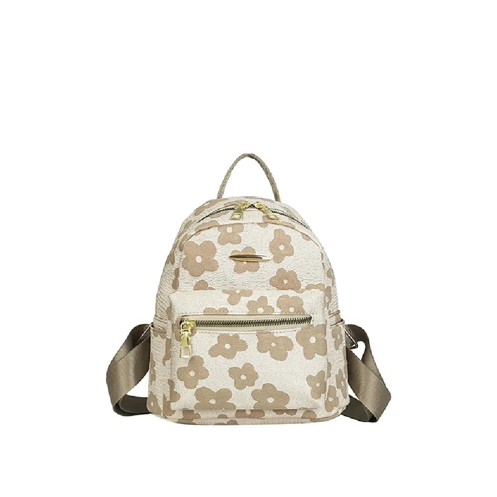 petit sac à dos femme en cuir imprimé