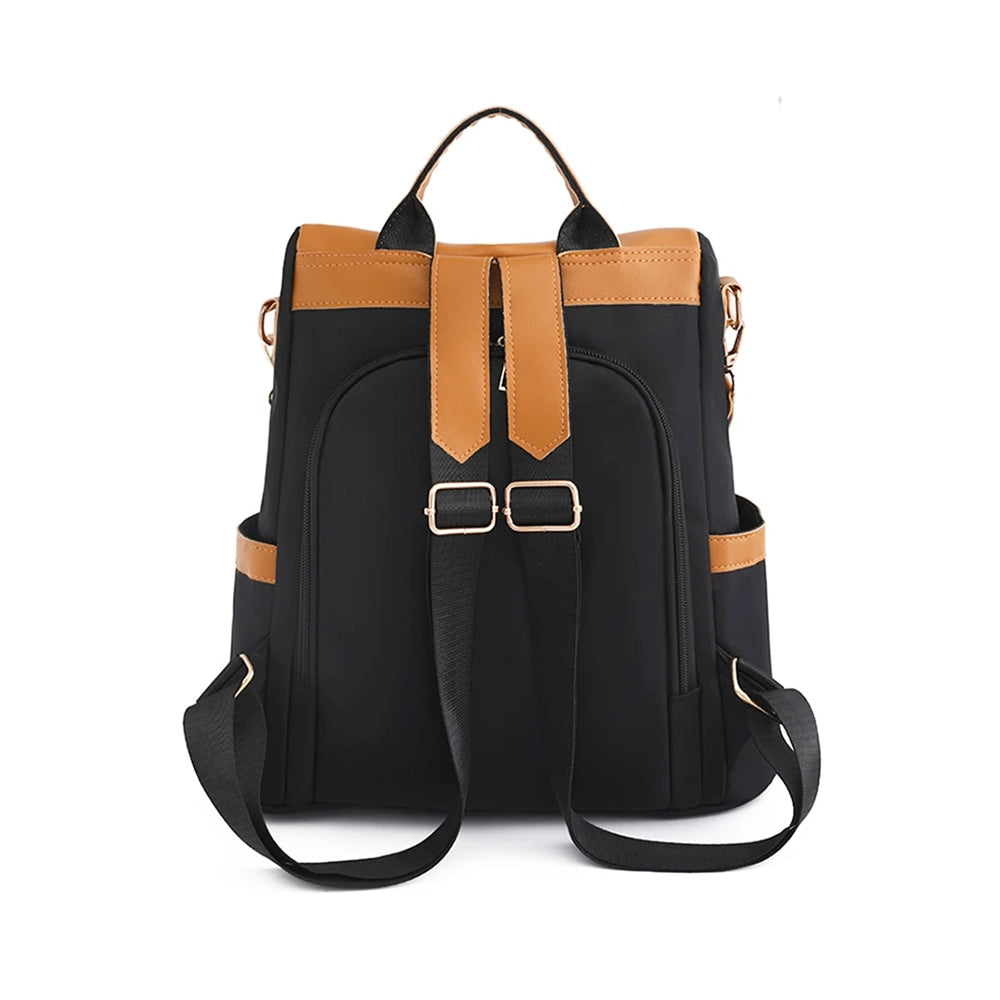 sac à dos antivol femme noir et beige - Eden Classic