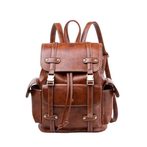 vintage leren damescomputerrugzak - Olaf