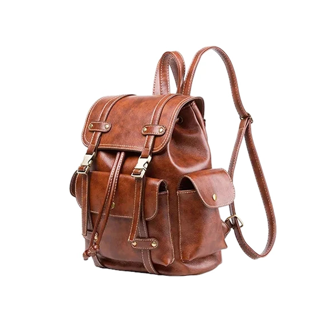 vintage leren damescomputerrugzak - Olaf