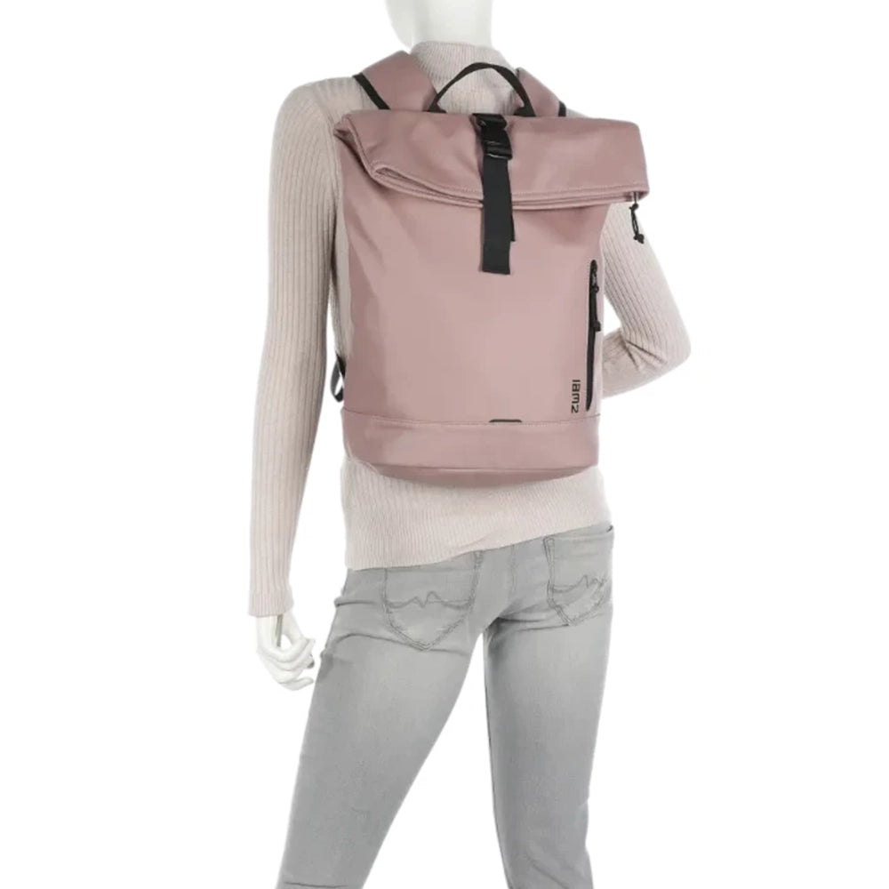 sac à dos de ville femme roll-top avec USB