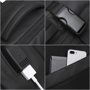 sac à dos voyage femme noir avec recharge USB