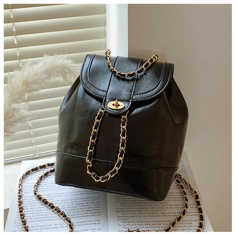 petit sac à dos femme noir en cuir matelassé