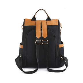 sac à dos antivol femme noir et beige  - Eden Classic