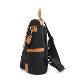 sac à dos antivol femme noir et beige  - Eden Classic