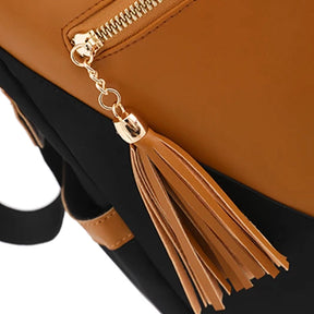 sac à dos antivol femme noir et beige  - Eden Classic