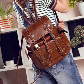 sac à dos ordinateur femme vintage en cuir - Olaf