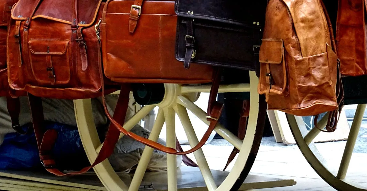sac de bowling en cuir beige alliant élégance et fonctionnalité, parfait pour un style intemporel et un usage quotidien.
